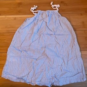 HM gingham blue stripe girls dress sz 4/5